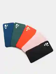 Зеленый чехол для Xiaomi Redmi Note 10 силиконовый противоударный матовый с бархатом внутри