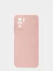 Розовый чехол для Xiaomi Redmi Note 10 силиконовый противоударный матовый с бархатом внутри