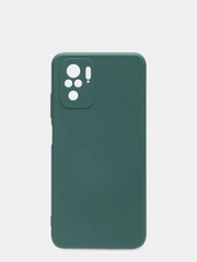 Чехол для Xiaomi Redmi Note 10 силиконовый противоударный матовый с бархатом внутри