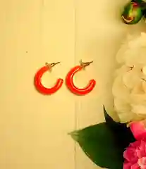 Оранжевый серьги и Кореи