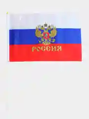 Флаг России 32 х 44 см, древко 60 см