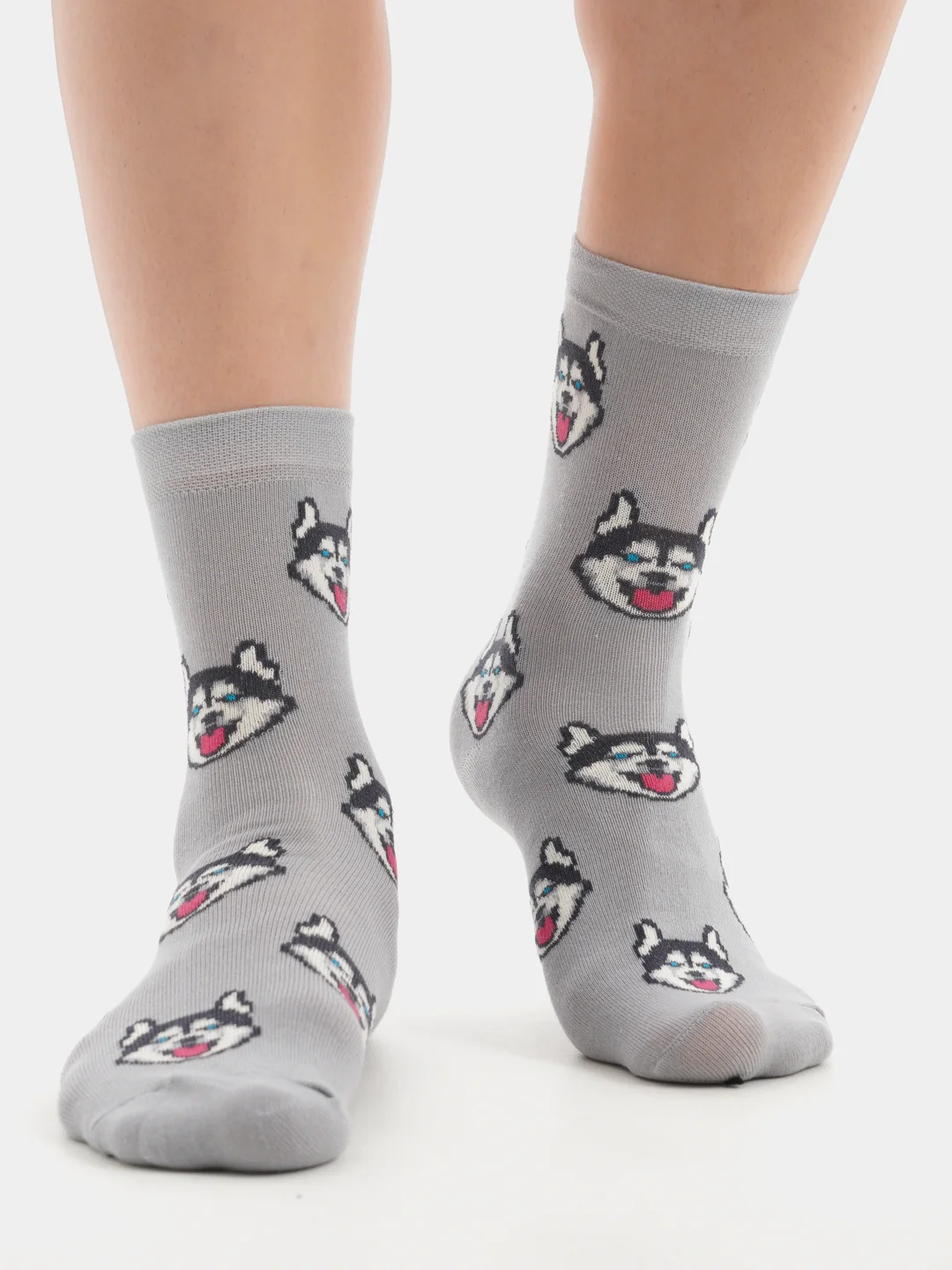 Серый носки Stereo Socks женские с принтом