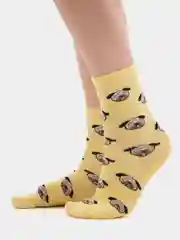 Желтый носки Stereo Socks женские с принтом