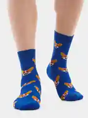 Синий носки Stereo Socks женские с принтом