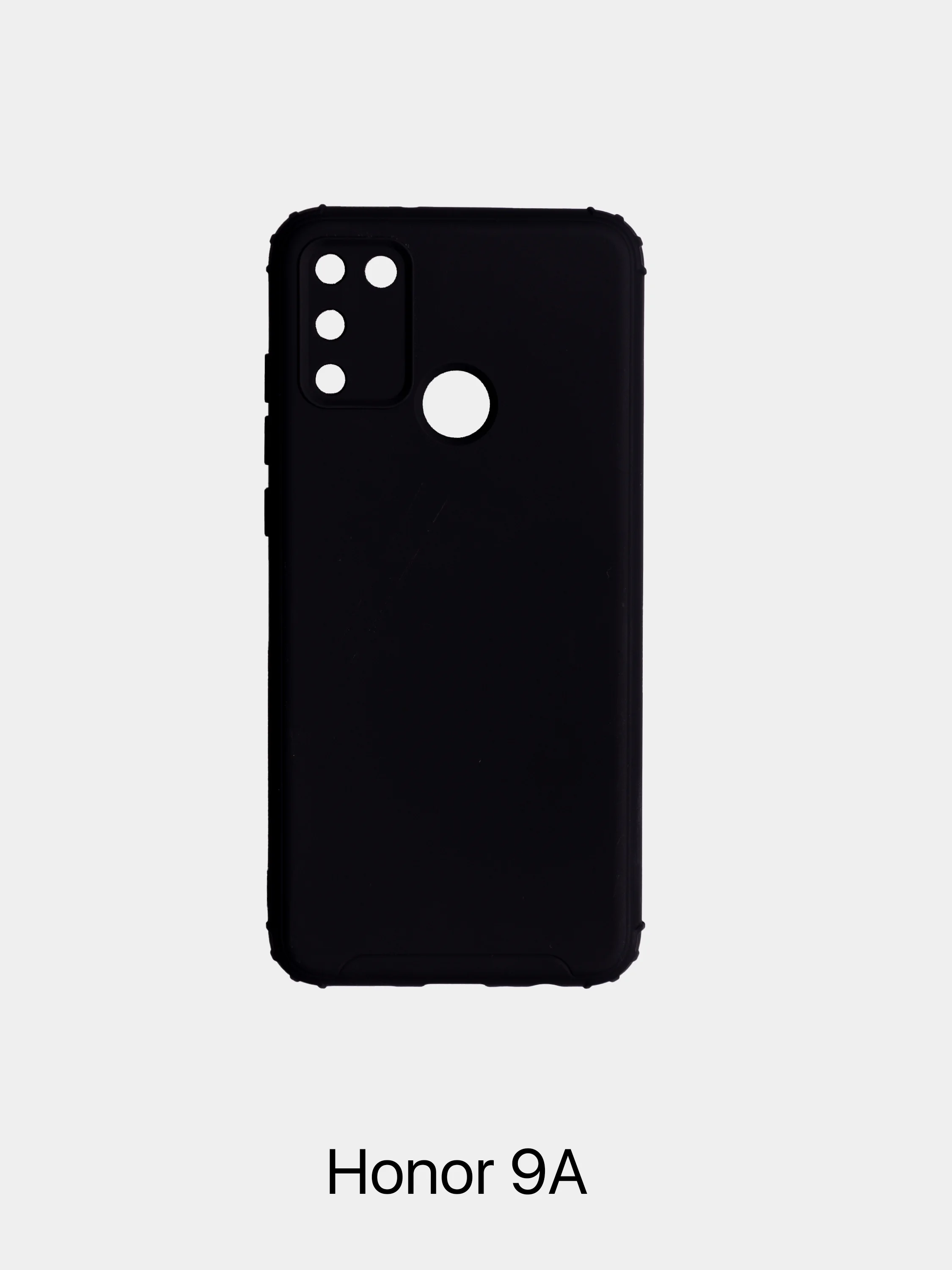 Черный чехол Soft Touch для Huawei P40 Lite/Honor 9A/9C/9S/30/30s/30 Pro, усиленные борты