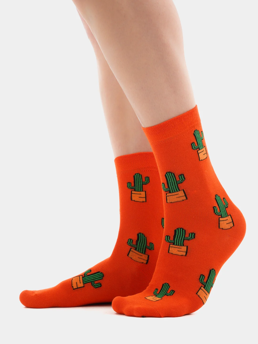 Оранжевый носки Stereo Socks женские с принтом