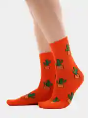 Оранжевый носки Stereo Socks женские с принтом
