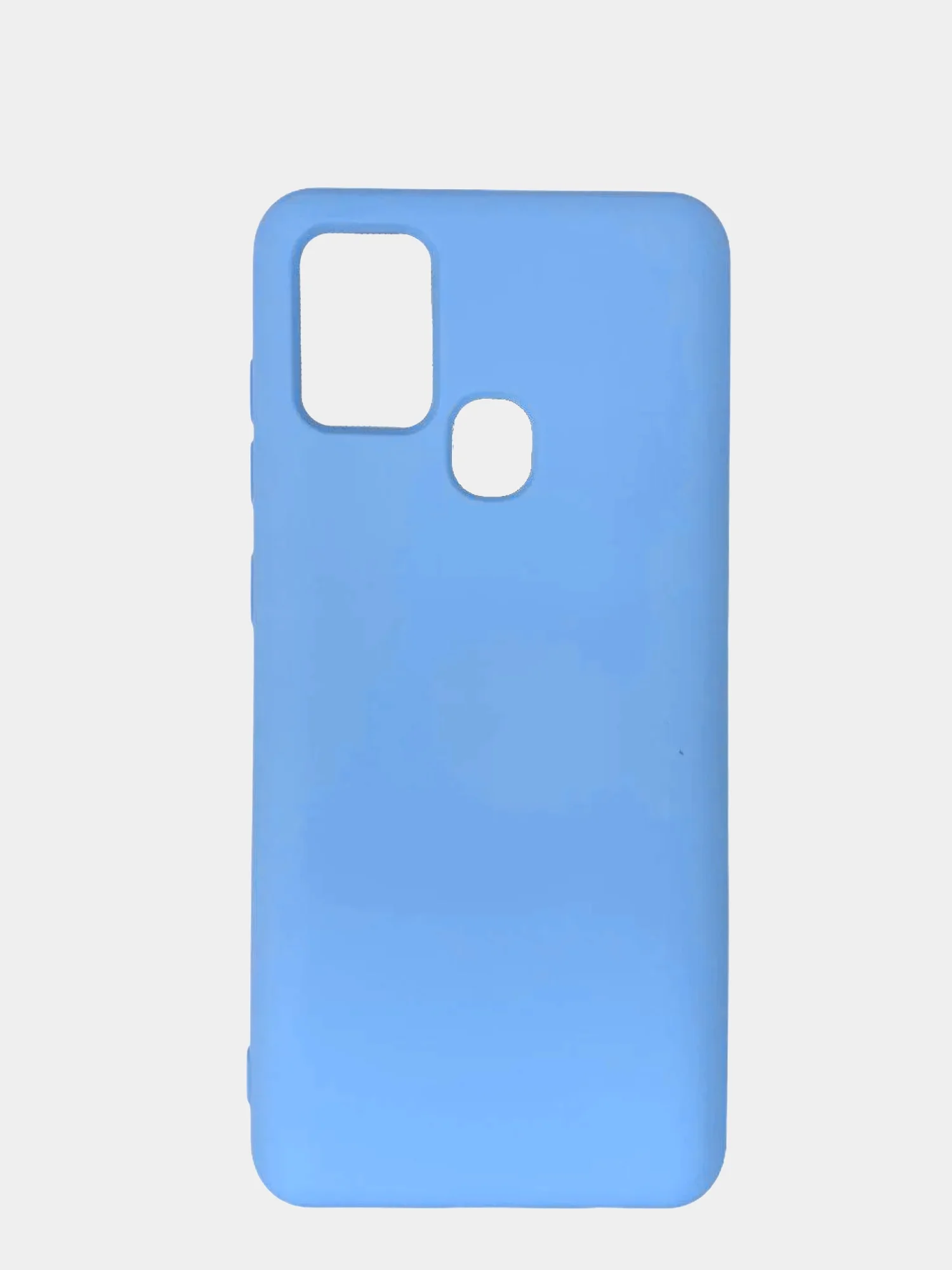 Небесно-голубой чехол Samsung Galaxy A21s, Самунг Галакси А21с силиконовый Silicone Cover с закрытым низом