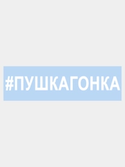 Наклейка на авто "ПУШКАГОНКА" 25х3,5см