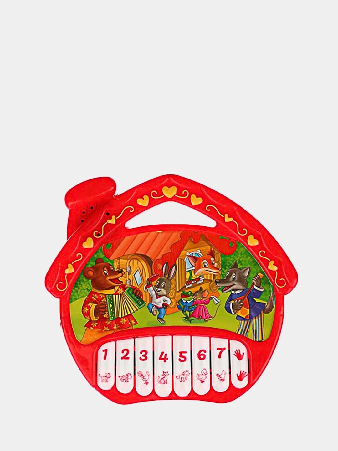 Игрушка интерактивная "Пианино Сказочные песенки", звук, PP, 2АА, 20,3x21,4x2,8см