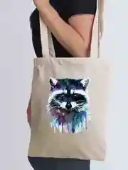Индиго сумка шоппер, Енот, 30 х 45 см, несколько цветов