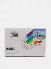 Серый меланж алмазная мозаика "Цветы" 20*30 см на  подрамнике
