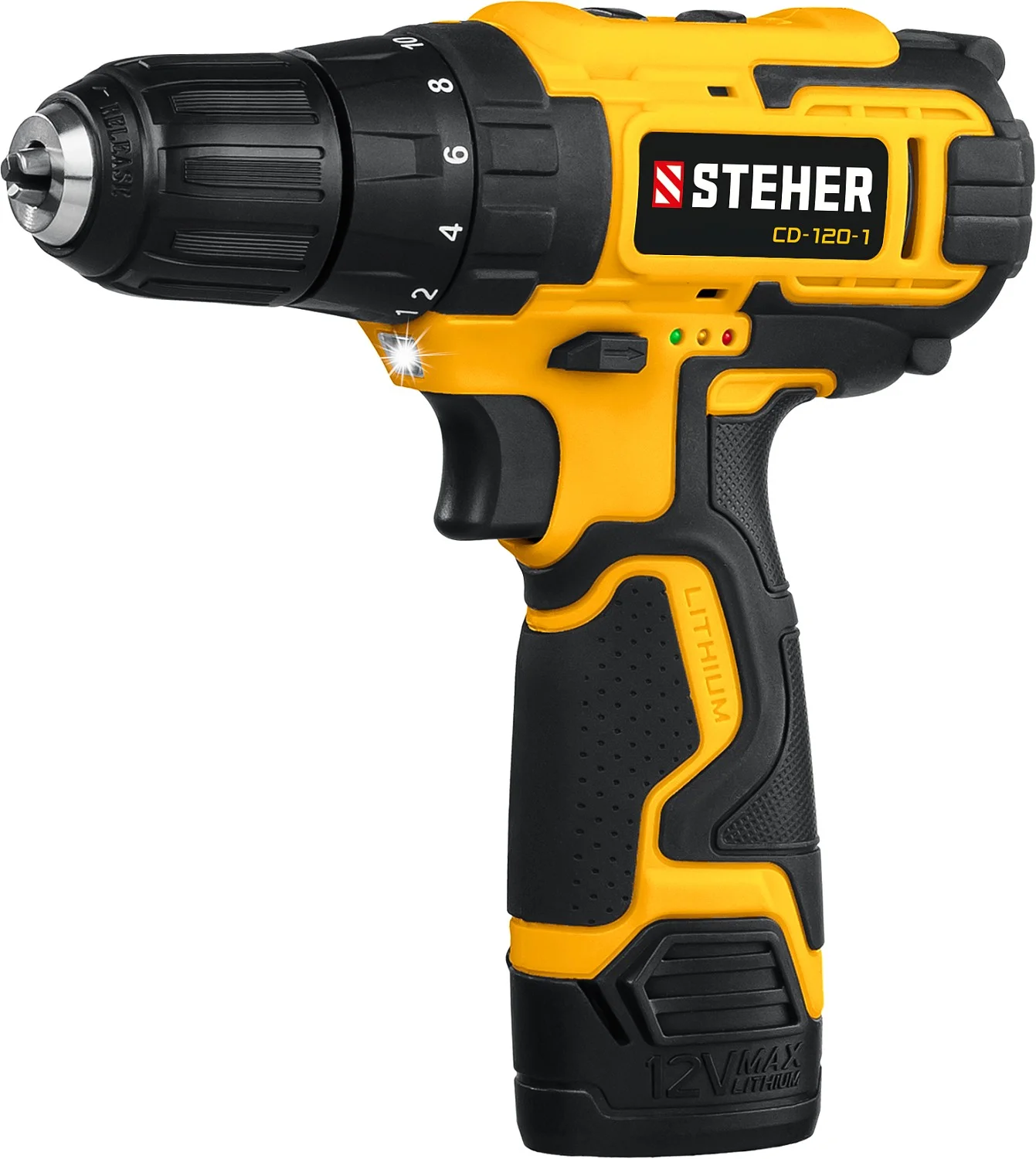 Дрель-шуруповерт STEHER CD-120-1, 12w