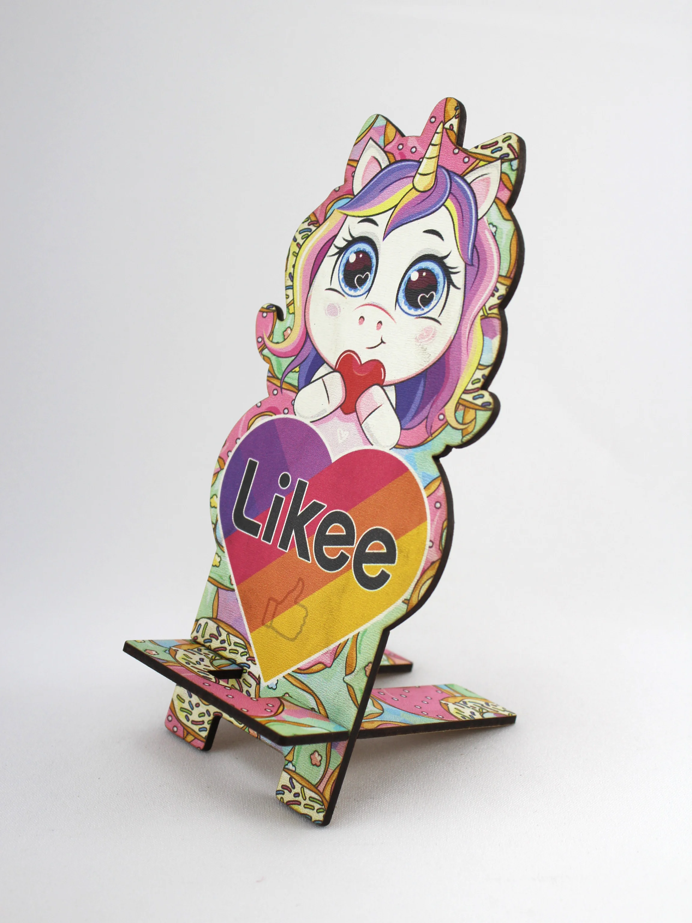 Деревянная подставка под телефон (Baby Shop Likee)