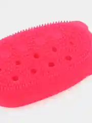 Розовый силиконовая губка/мочалка для душа Bubbles Bath Brush