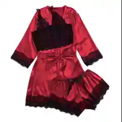 Красный комплект пижама топ и шорты