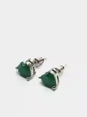 Серьги с камнями в виде сердца