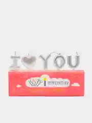 Черный свечи для торта "I love you"