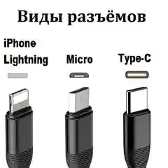 Кабель USB Hoco X1 / Borofone, 2 м, для Android Micro Type-C iPhone