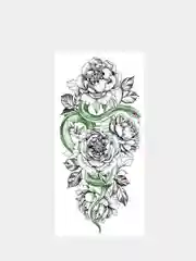 Коралловый временная татуировка, 21 х 10 см