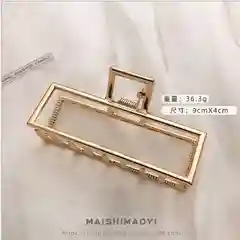 Серый меланж краб для волос, металлический