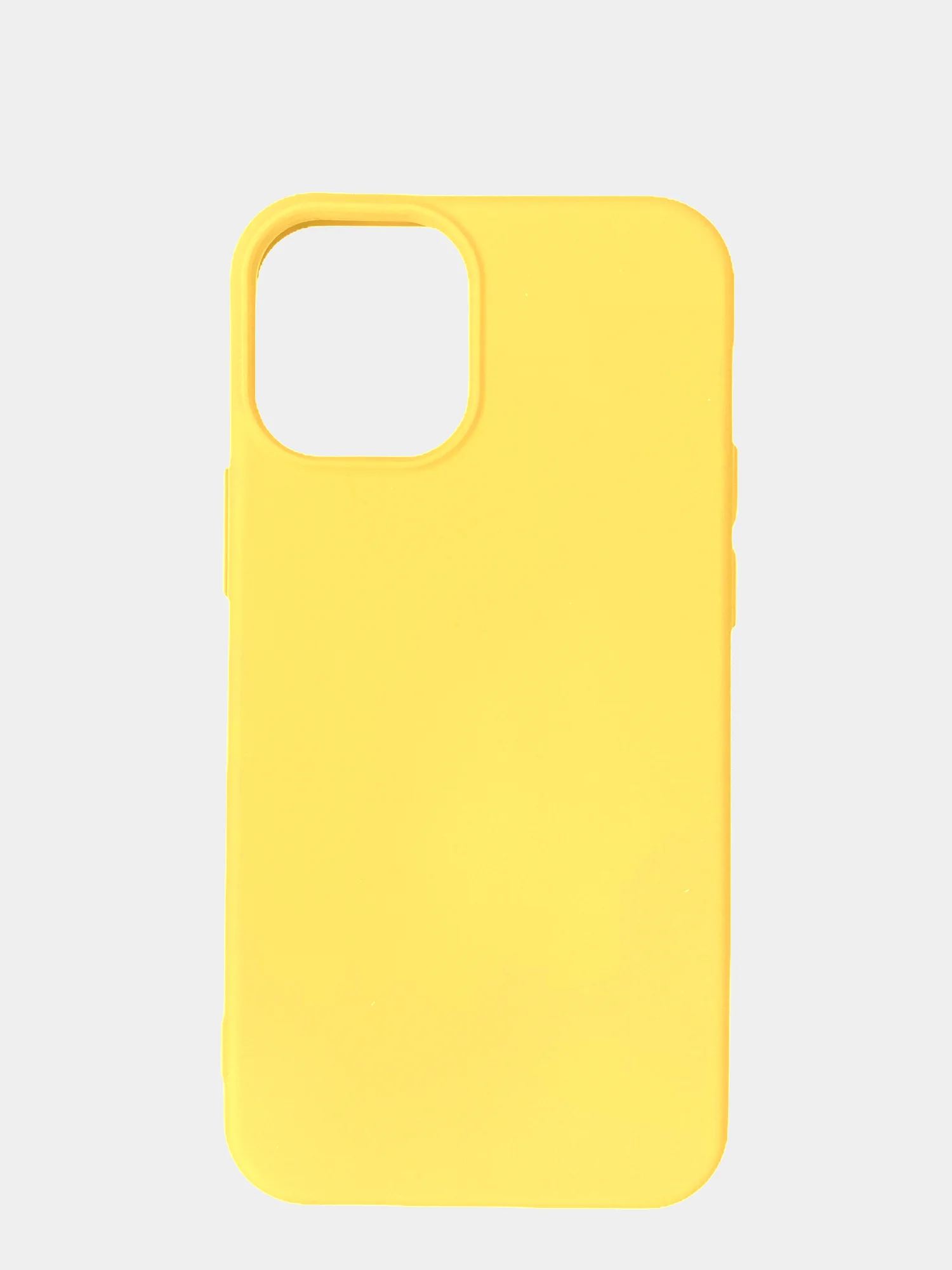 Желтый чехол Apple iPhone 12 mini (5.4") silicone case силиконовый с закрытым низом бархат внутри