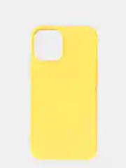 Желтый чехол Apple iPhone 12 mini (5.4") silicone case силиконовый с закрытым низом бархат внутри