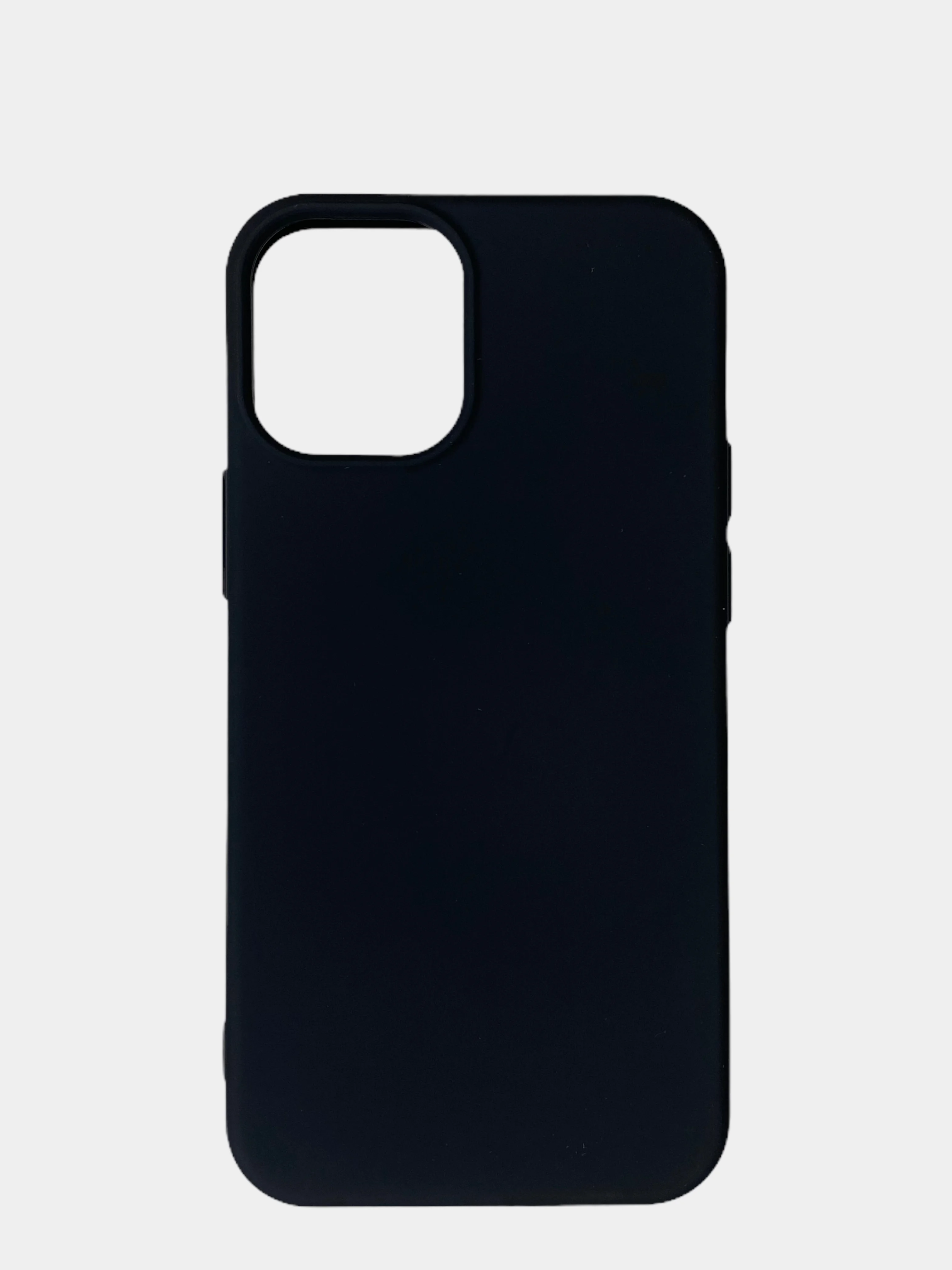 Черный чехол Apple iPhone 12 mini (5.4") silicone case силиконовый с закрытым низом бархат внутри