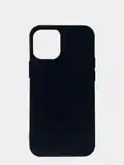 Черный чехол Apple iPhone 12 mini (5.4") silicone case силиконовый с закрытым низом бархат внутри