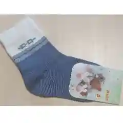 Синий меланж носки хлопковые для мальчика
