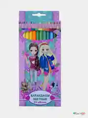 Карандаши цветные "Модницы", 24 цвета