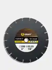 Диск отрезной по дереву для УШМ (болгарки) 115 мм 125 мм 230 мм 22,23 мм GRAFF Termit