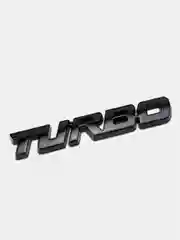 Черный стальная эмблема "Turbo", наклейка "Турбо"