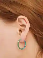 Серьга из медицинской стали с покрытием "Rainbow"
