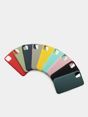 Чехол для iPhone 11, силиконовый, матовый, однотонный