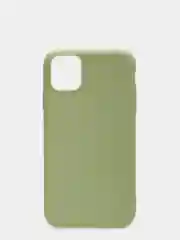 Оливковый чехол для iPhone 11, силиконовый, матовый, однотонный