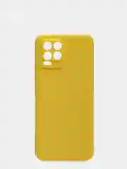 Желтый чехол для Realme 8 силиконовый матовый однотонный