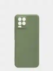 Оливковый чехол для Realme 8 силиконовый матовый однотонный
