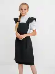 Черный школьный фартук