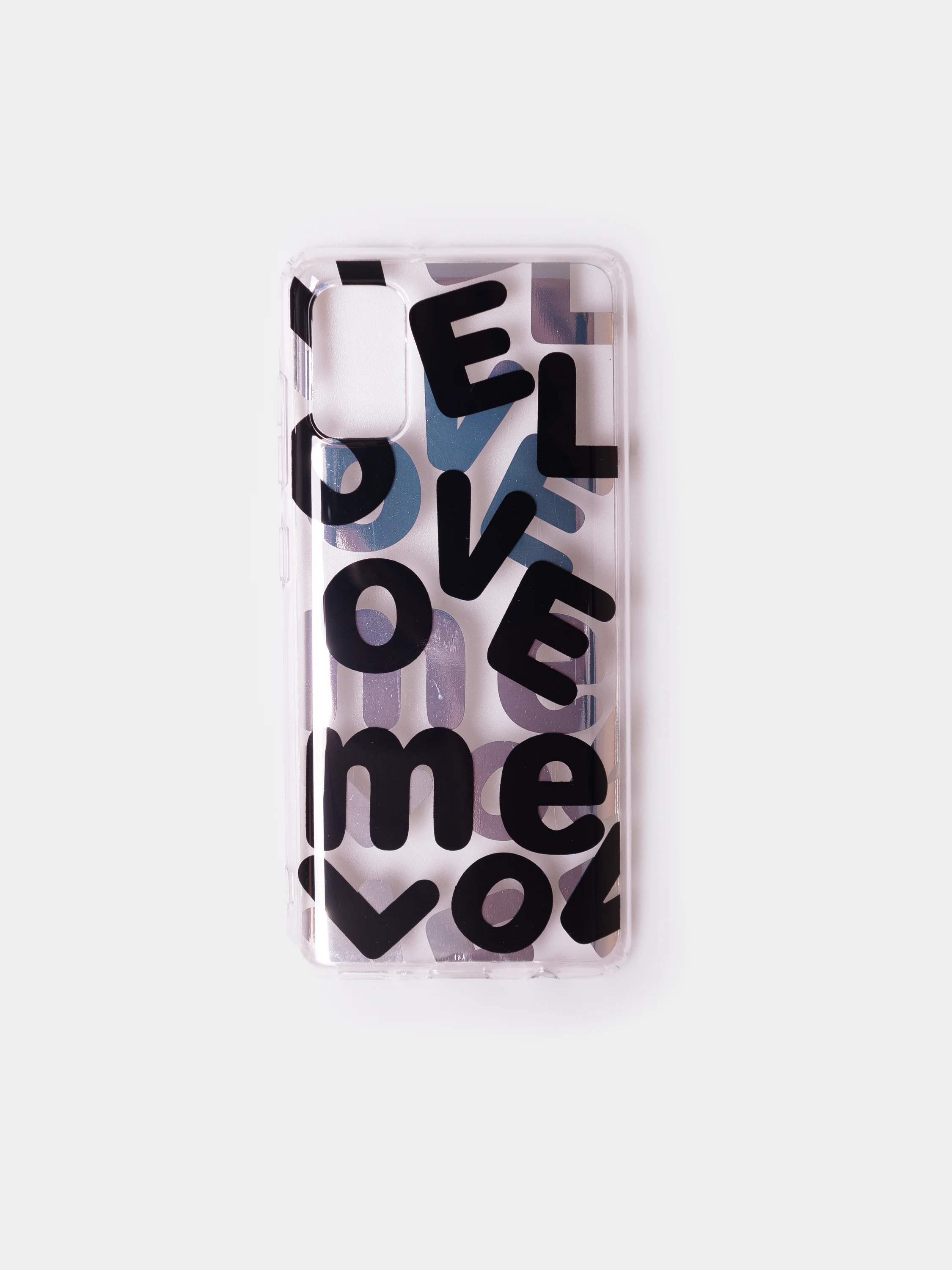 Черный чехол для Samsung Galaxy A21s/A41/A51/M01 с принтом "Love Me", силиконовый