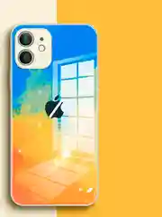 Манго чехол для iPhone (Айфон) 13 со стеклянной панелью