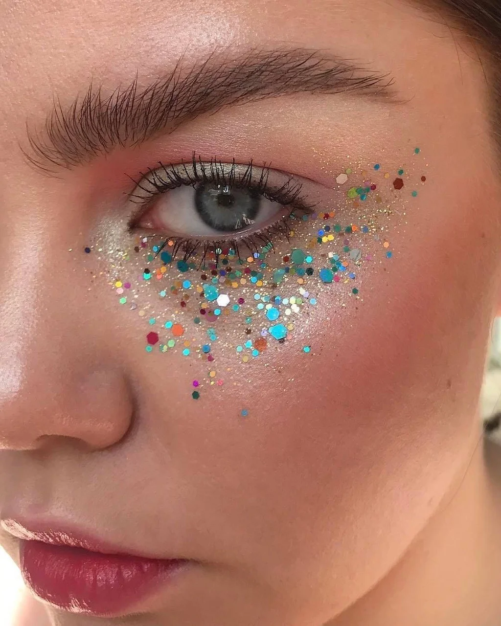 Лавандовый глиттер Mels cosmetisc