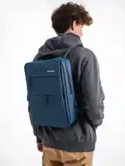 Красный рюкзак "BackPack" унисекс, повседневный прочный городской для ноутбука синий 15"6, 19,5л