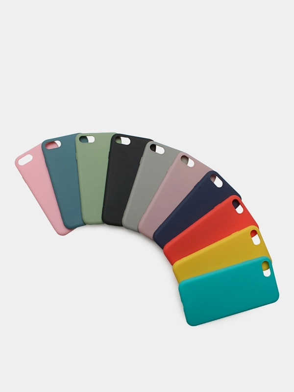 Чехол для iPhone 7 / 8 / SE 2020, силиконовый, матовый, однотонный