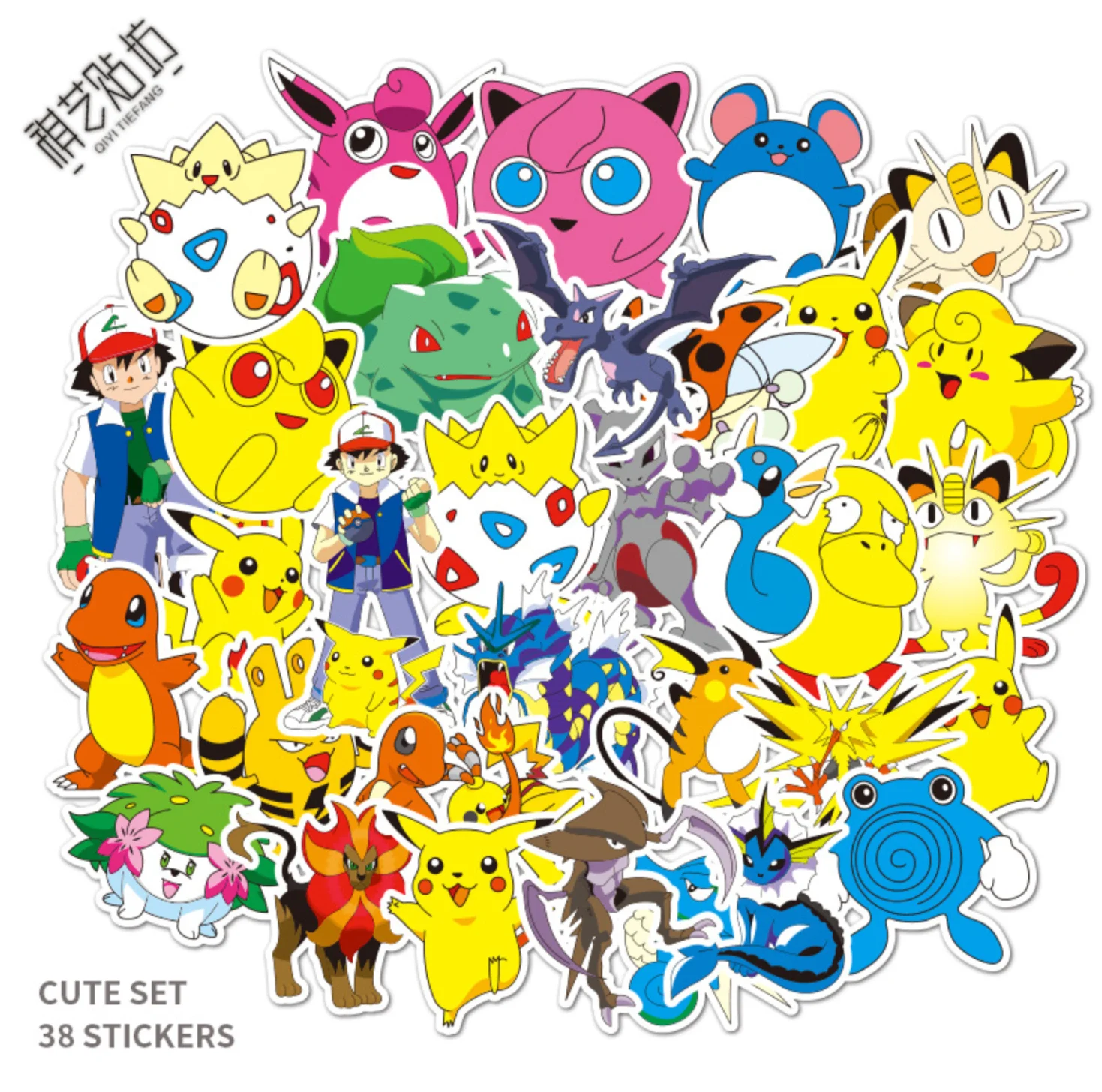 Фуксия стикеры Покемон (Pokemon) 2 вида / Аниме Наклейки