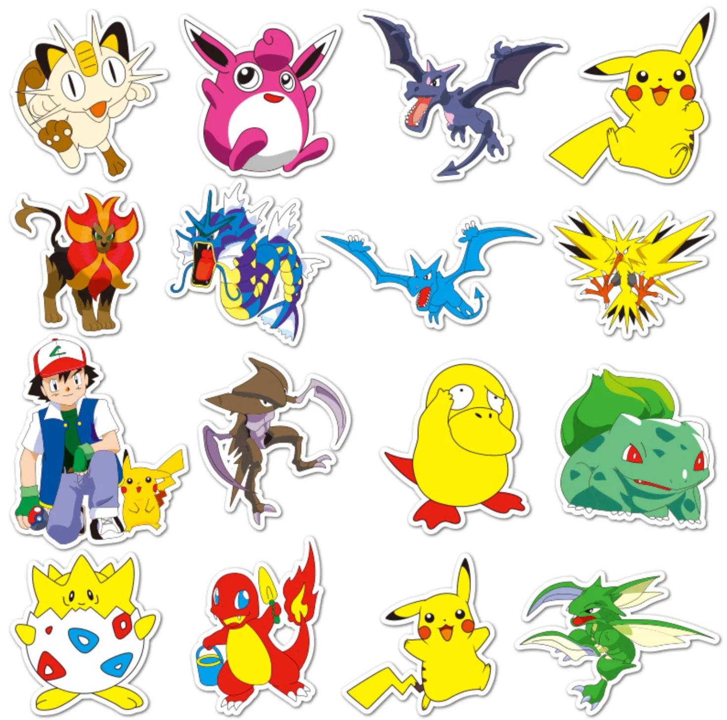 Фуксия стикеры Покемон (Pokemon) 2 вида / Аниме Наклейки