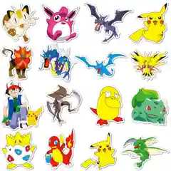 Фуксия стикеры Покемон (Pokemon) 2 вида / Аниме Наклейки