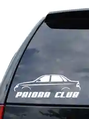Наклейка на авто "PRIORA CLUB" 25х8,5см