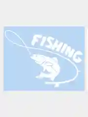 Наклейка на авто "FISHING Рыбак" 20х16см