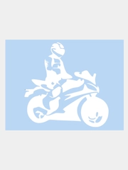 Наклейка на авто "BIKER МОТОЦИКЛ" 20х20см